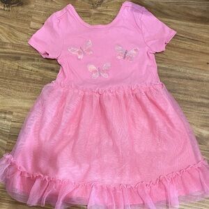 Cat & Jack Pink Butterfly Casual Dress